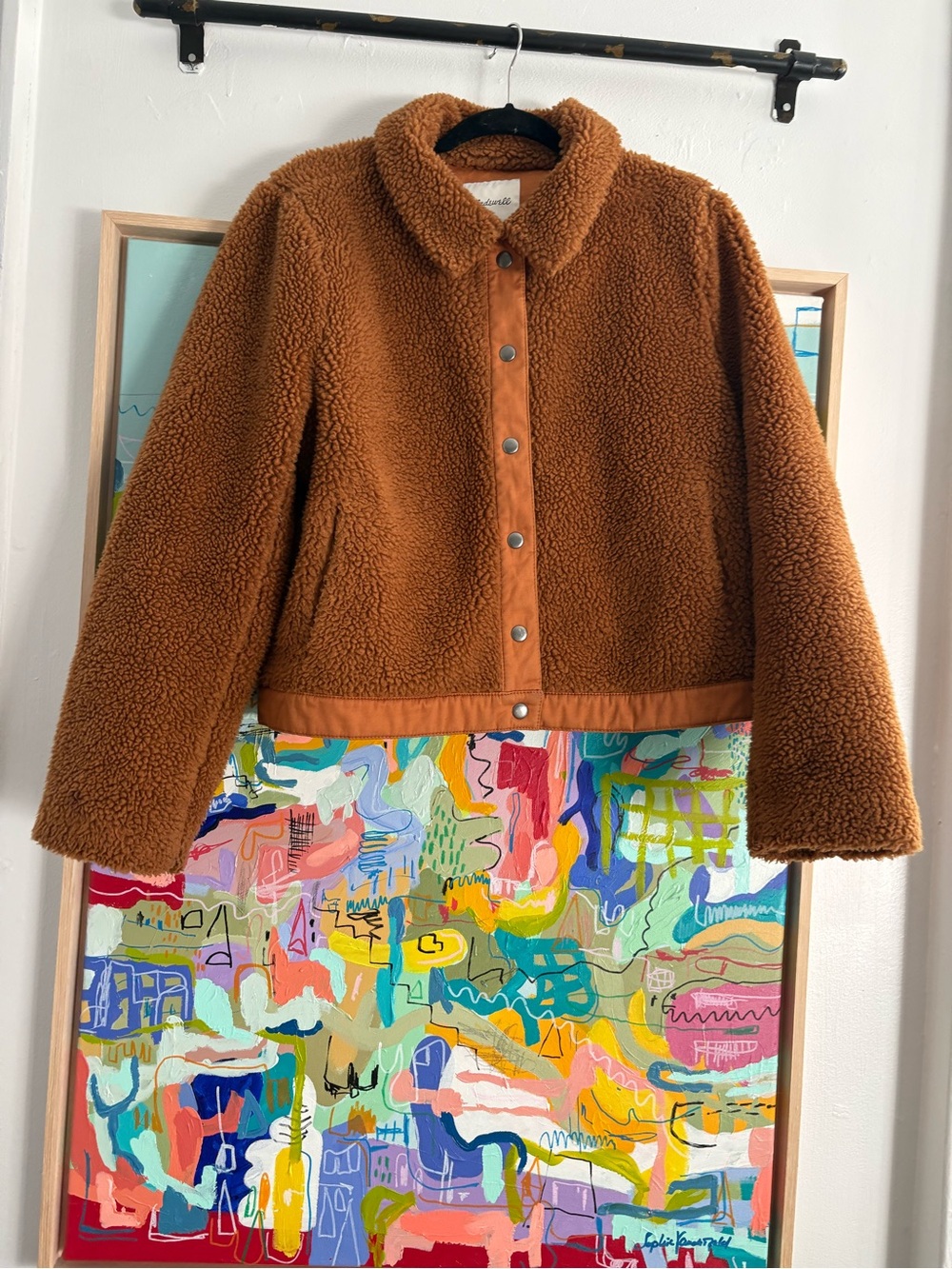 Madewell Chestnut Brown Teddy Sherpa Jacket